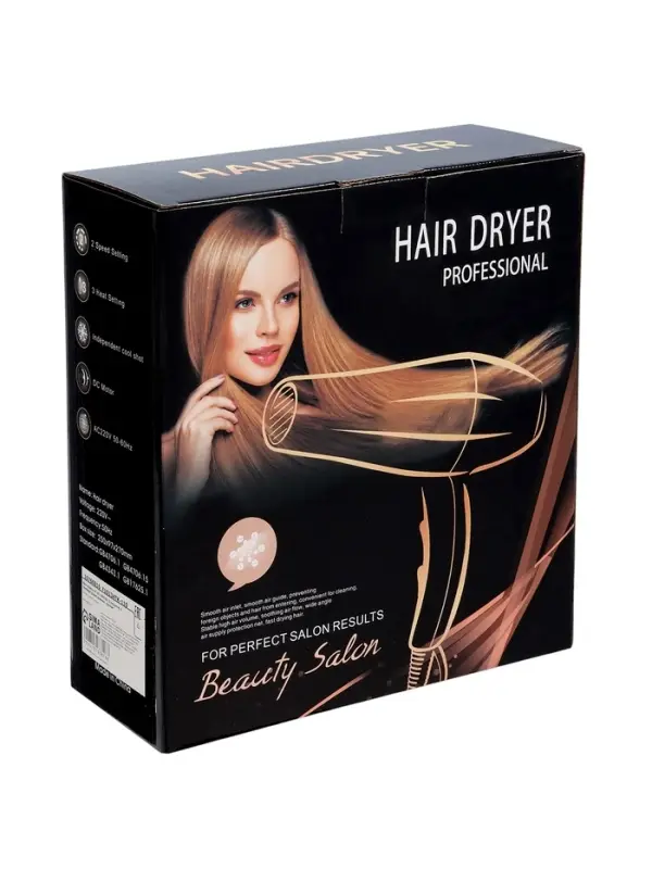 Фен LF-30, Вт, 2 скорости, 3 температурных режима, 3 насадки, чёрный