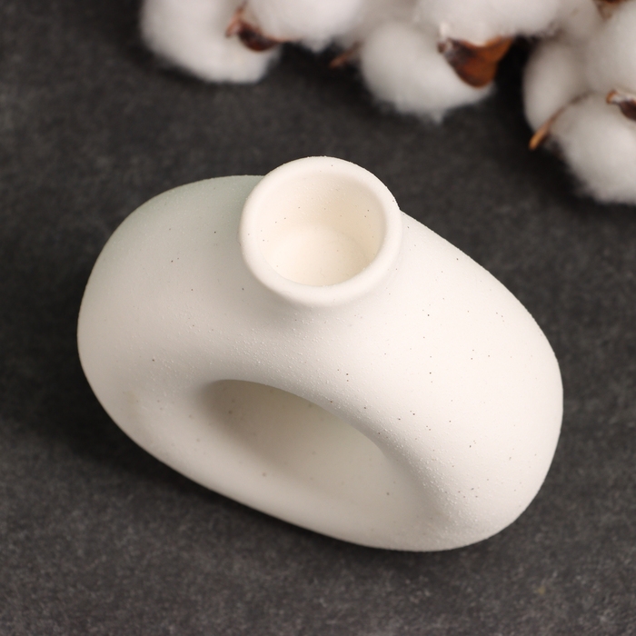 Подсвечник "Меланд" белый песок, 10х5х10см