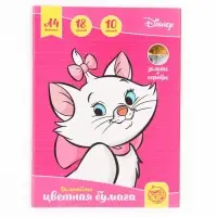 Цветная бумага, А4, 18 листов, 10 цветов, немелованная, односторонняя, на скрепке, 48 г/м², «Коты аристократы»