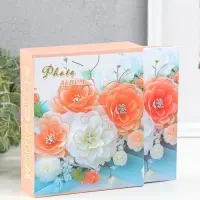 Фотоальбом на 40 фото 10х15 см "Букет с хризантемами" в коробке 4,5х14х17 см