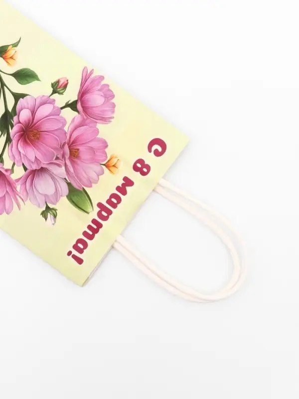 Пакет подарочный крафт «С Женским днём!» 12×6×16 см