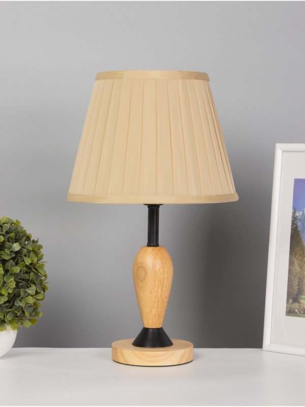 Лампа настольная BayerLux ЭКО Лампа настольная BayerLux ЭКО "Нина" 1х40Вт Е27 коричневый/черный 27х27х42см