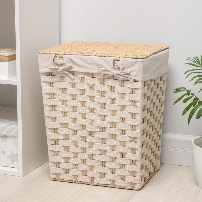 Корзина для хранения плетёная Доляна «Уют», 39×30×47 см Корзина для хранения плетёная Доляна «Уют», 39×30×47 см