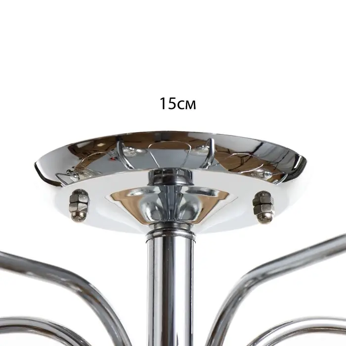 Светильник потолочный BayerLux &laquo;Анрия&raquo;, 5&times;Е27, 40 Вт, хром, 59&times;59&times;30 см