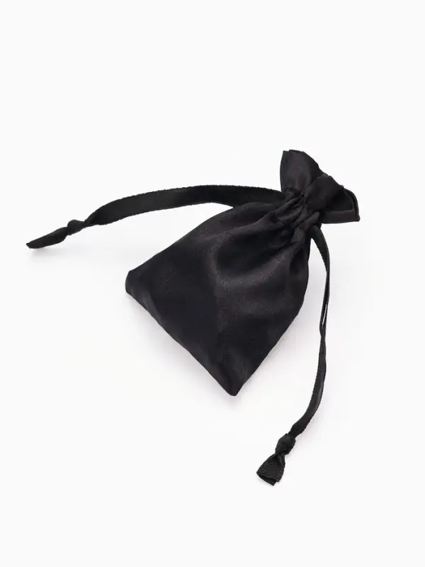 Набор подарочных мешочков 50шт. Атласных с лентой, 7*9см, цвет чёрный (7812484)