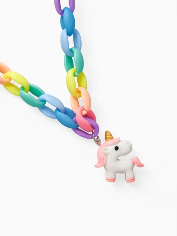 Набор детских украшений &laquo;Выбражулька. Сказка&raquo;, 5 предметов: цепочка единорог, 3 пары клипс, брелок мишка