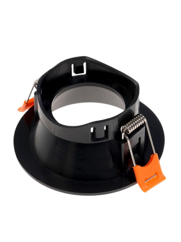 Светильник встраиваемый под лампу MR16, круг, пластик, черный Светильник встраиваемый под лампу MR16, круг, пластик, черный