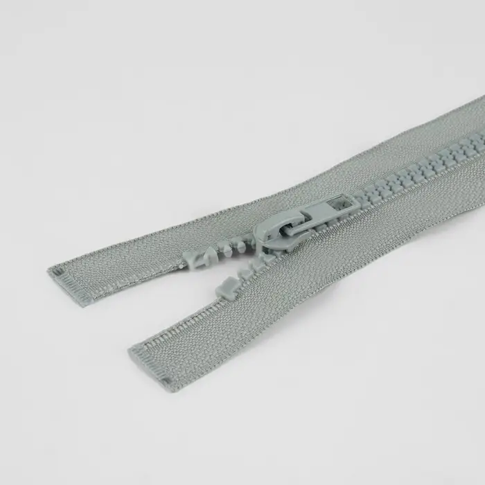 Молния «Трактор», №5, разъёмная, 2 замка, замки автомат, 90 см, цвет светло-серый, цена за 1 штуку