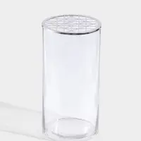 Ваза стекло настольная с крышкой "Альваро" 30х15 см, прозрачный