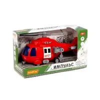 Вертолёт пожарный "Импульс", инерционный, со светом и звуком 61823