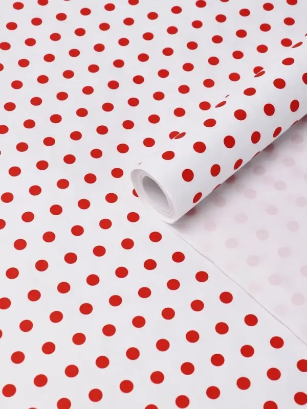 Бумага упаковочная крафт белый "Бисер красный", 0,68 х 10 &plusmn;5% м, 50 г