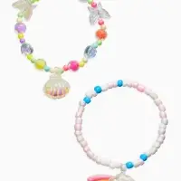 Браслет детский «Выбражулька», 2 шт. набор, жемчужина желаний, цветной Браслет детский «Выбражулька», 2 шт. набор, жемчужина желаний, цветной