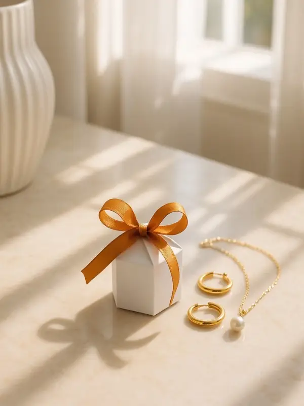 Коробочка подарочная складная «Купол» 4×4×5.5, бело-золотой