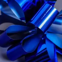 Подарочный бант - шар №3.2, синий, для упаковки подарков