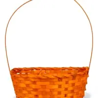 Набор корзин 3 шт 22х18x10 24х19x10 27х21x10 см ручка h=24/26/28 см оранжевый