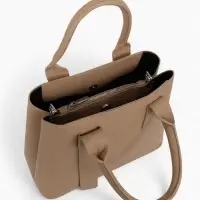 Сумка женская тоут TEXTURA на молнии, 32&times;12&times;24 см, бежевая