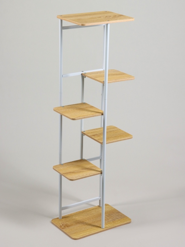 Подставка для цветов Greengo, 6 полок, 36 × 23 × 106 см, напольная, каркас металл, полки МДФ, белая Подставка для цветов Greengo, 6 полок, 36 × 23 × 106 см, напольная, каркас металл, полки МДФ, белая