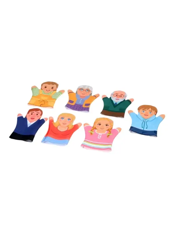 Домашний кукольный театр &laquo;Семья&raquo;, 7 кукол-перчаток