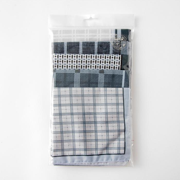 Платки носовые мужские Этель  Платки носовые мужские Этель "Серджио" 30*30 см,(набор 12 шт,) цв.серый, рис. МИКС, 100% хл