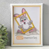 Фоторамка для фото 15&times;21 см Keep memories &laquo;Гамма&raquo;, пластик, белый, (пластиковый экран)