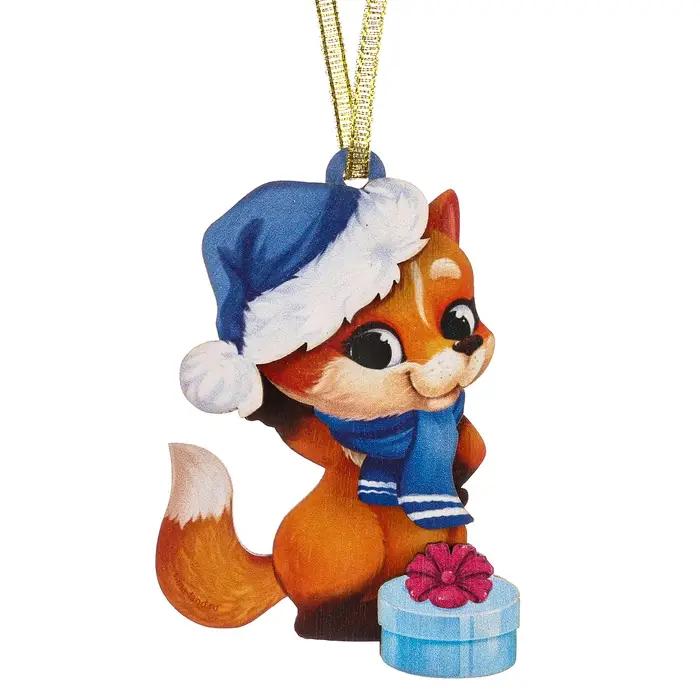 Ёлочная игрушка - подвеска деревянная сборная «Новый год! Лисёнок» Ёлочная игрушка - подвеска деревянная сборная «Новый год! Лисёнок»