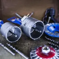 Коронка буровая в сборе ТУНДРА, SDS-plus, М22&times;80 мм