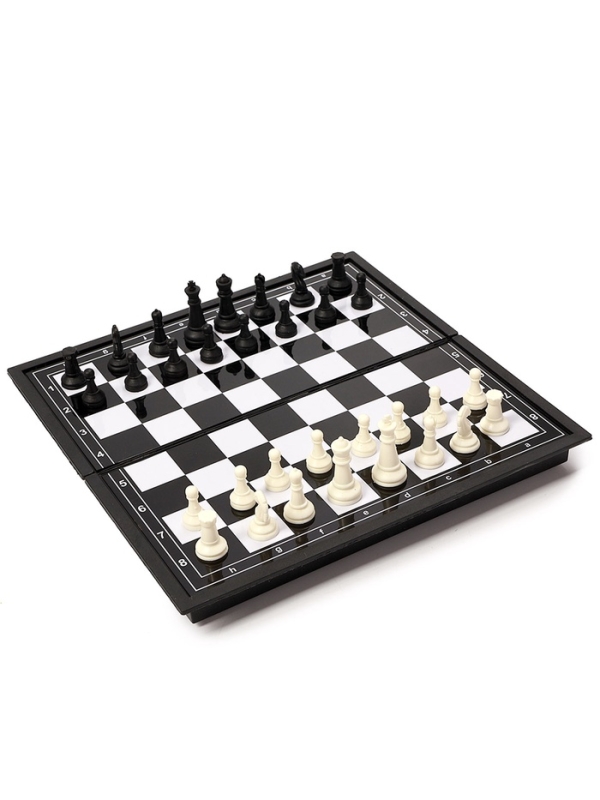 Шахматы магнитные 20 х 20 см, король h-3.3 см, d-1.5 см, доска и фигуры пластик Шахматы магнитные 20 х 20 см, король h-3.3 см, d-1.5 см, доска и фигуры пластик