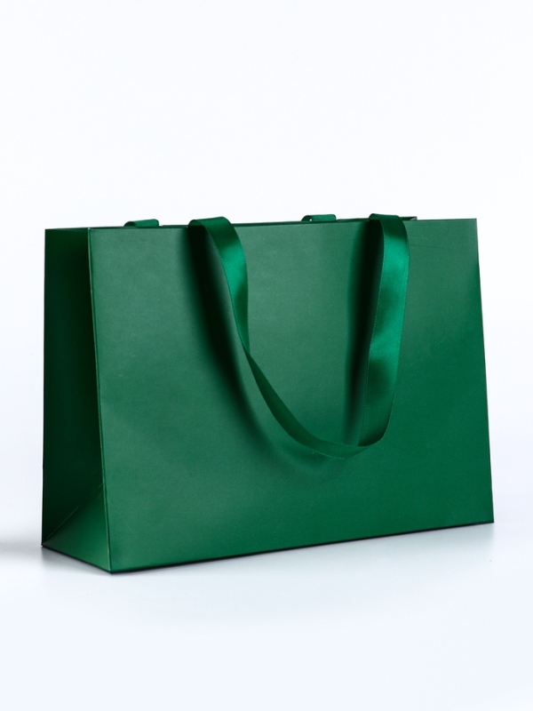 Пакет подарочный «Изумрудный», 28×20×10 см