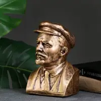 Бюст &laquo;Ленина&raquo;, фигурка полистоун, под бронзу, 14&times;21 см