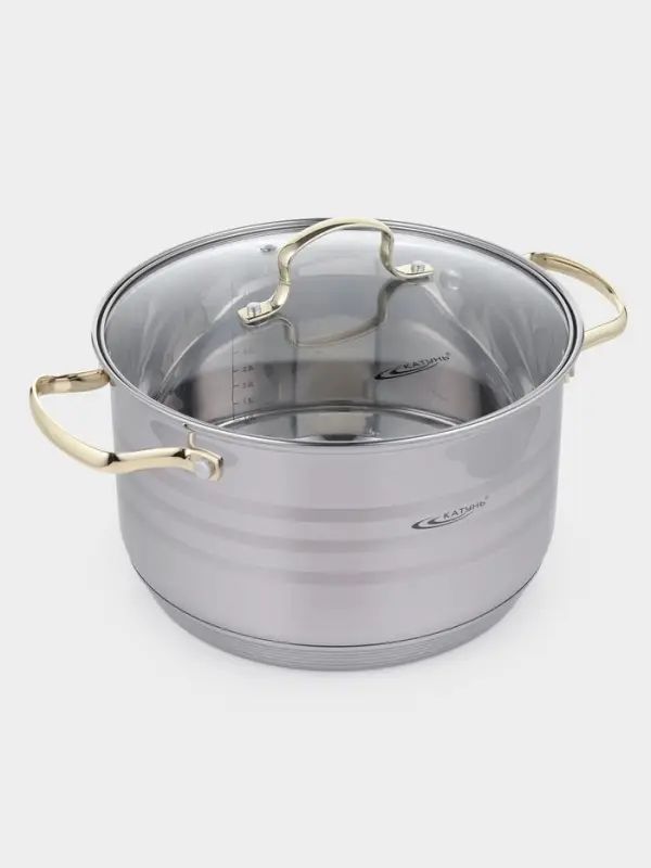 Кастрюля 5,5 л "ЭЛИС ГОЛД" ф24х13,5 см