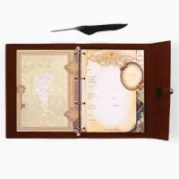 Родословная книга &laquo;Наш род&raquo;, с пером, 56 листов, коричневый, 35&times;25 см