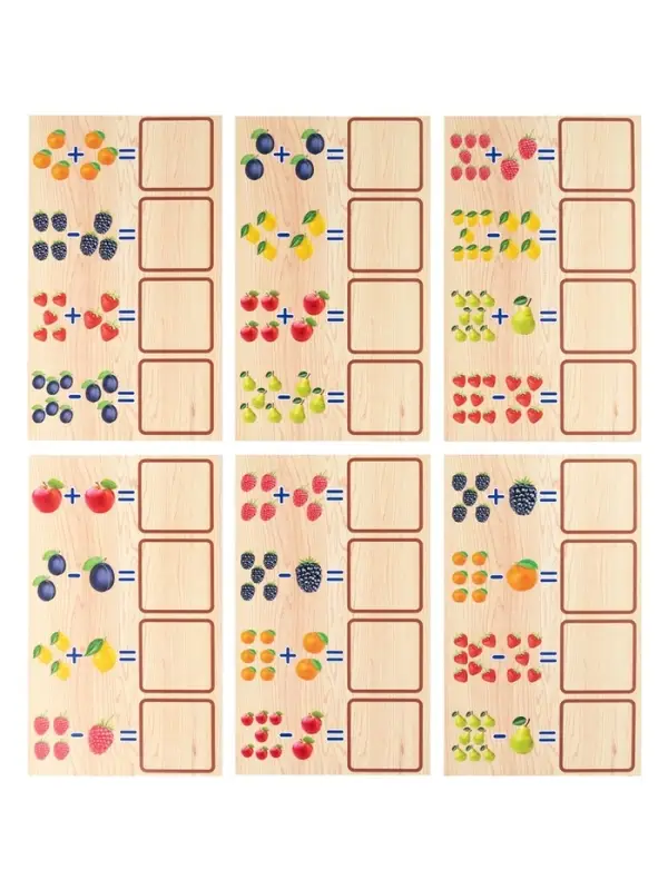 Лото &laquo;Моя первая арифметика&raquo;, с деревянными фишками