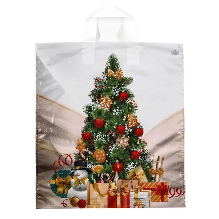 Пакет  Пакет "Радость праздника", полиэтиленовый с петлевой ручкой, 42х38 см.