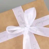 Лента атласная &laquo;С Днём рождения&raquo;, голографическое тиснение, 2 см &times; 23 м (&plusmn;1 м)