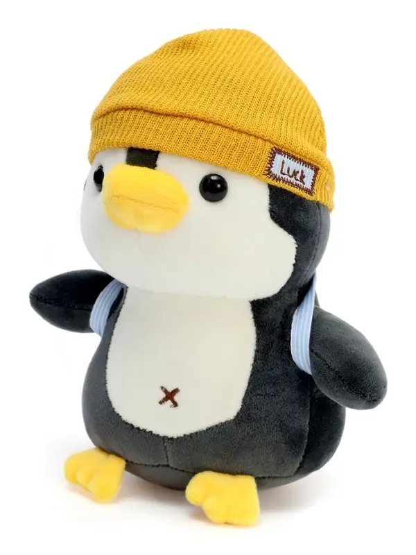 Мягкая игрушка &laquo;Пингвин&raquo; с рюкзаком, в жёлтой шапке, 22 см
