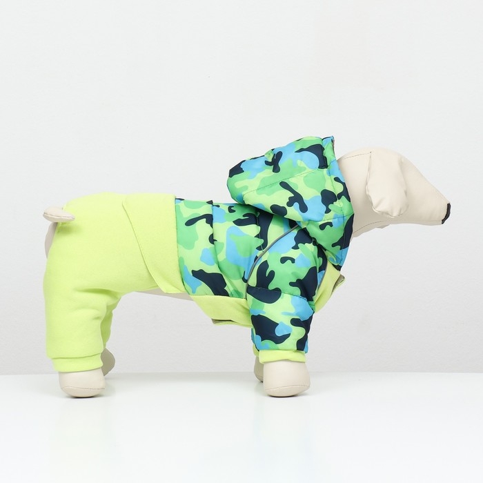 Комбинезон Комбинезон "Go-Иди" с утяжкой, размер 8 (ДС 19 см, ОГ 30, ОШ 22 см), зелёный/камуфляж