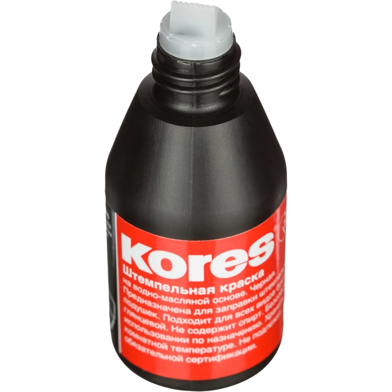 Краска штемпельная KORES черная 71338 ев/эт