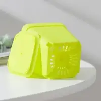 Горшок для цветов с поддоном, 7×7×7.5 см, 250 мл, пластиковый, МИКС