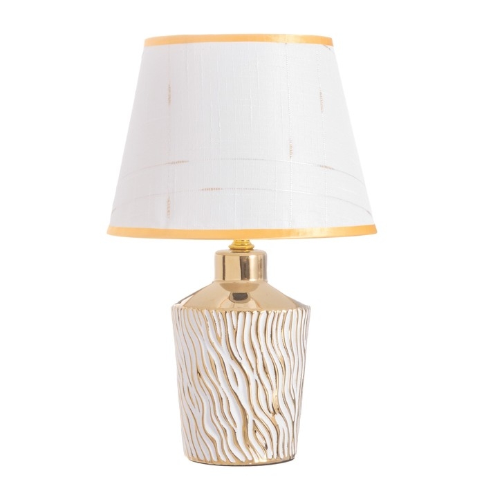 Лампа настольная Лампа настольная "Ирене" 1х40Вт Е14 белый/золото 22х22х36см