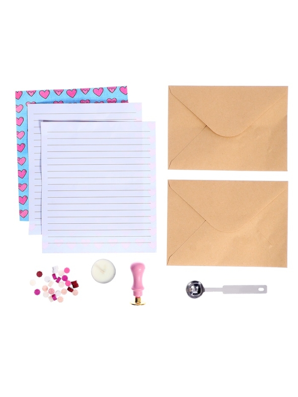 Набор для опытов для детей «Сургучная печать. Я тебя люблю», штамп, сургуч, конверт для письма Набор для опытов для детей «Сургучная печать. Я тебя люблю», штамп, сургуч, конверт для письма