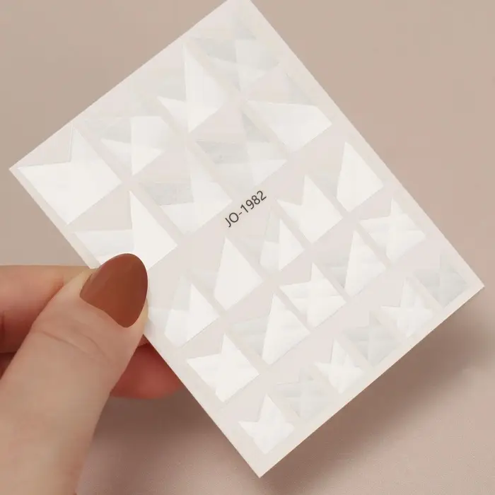 Наклейки для ногтей «Френч», белые