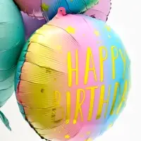 Воздушные шары фольгированны "Happy birthday", набор 5 штук