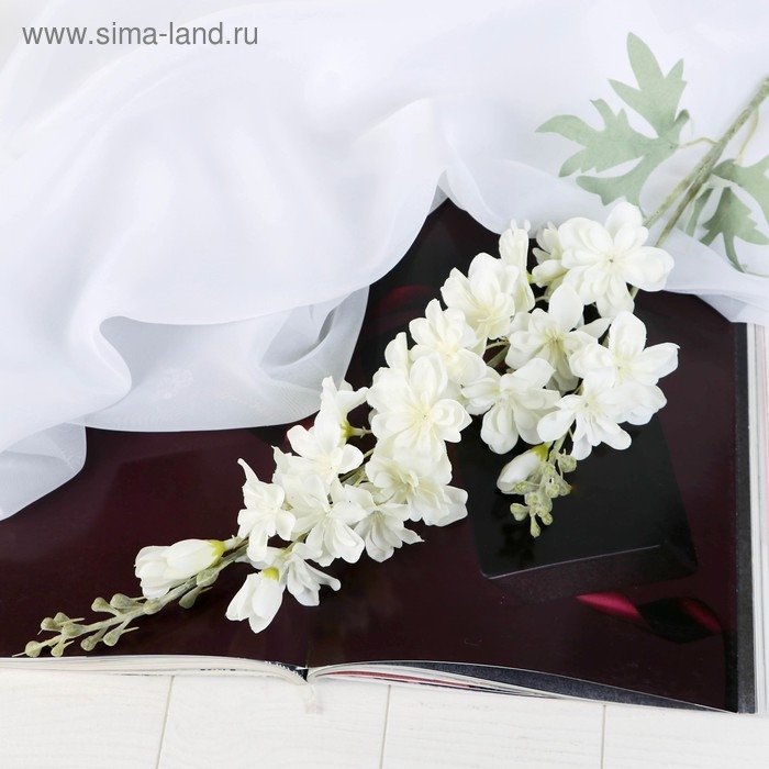 Цветы искусственные Цветы искусственные "Клематис" 6х80 см, белый