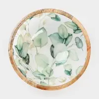 Салатник &laquo;Листья&raquo;, 25&times;25&times;10 см, дерево манго