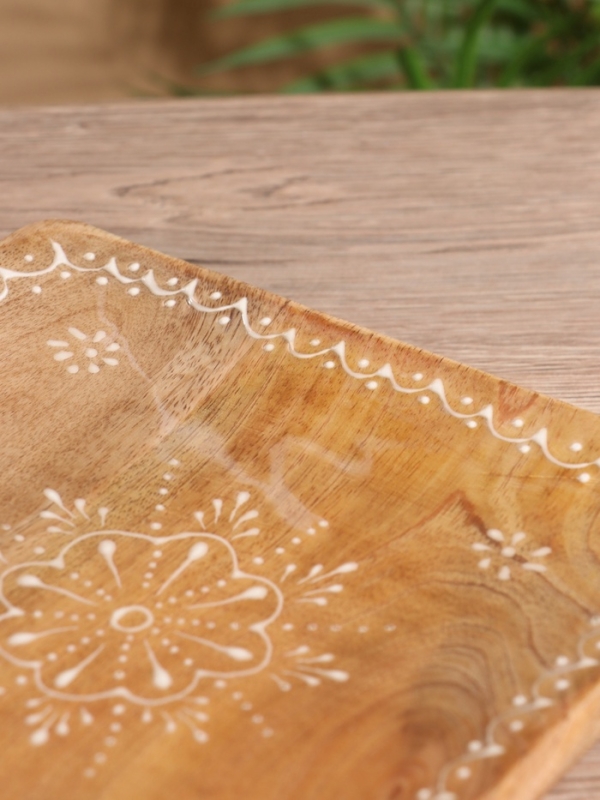 Блюдо Блюдо "Звезда" дерево манго 20,5х20,5х3 см