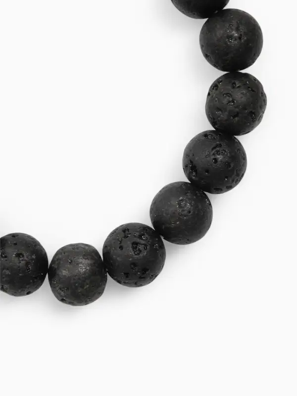 Браслет из бусин &laquo;Лава&raquo;, d=5.5 см, шар №12, чёрный
