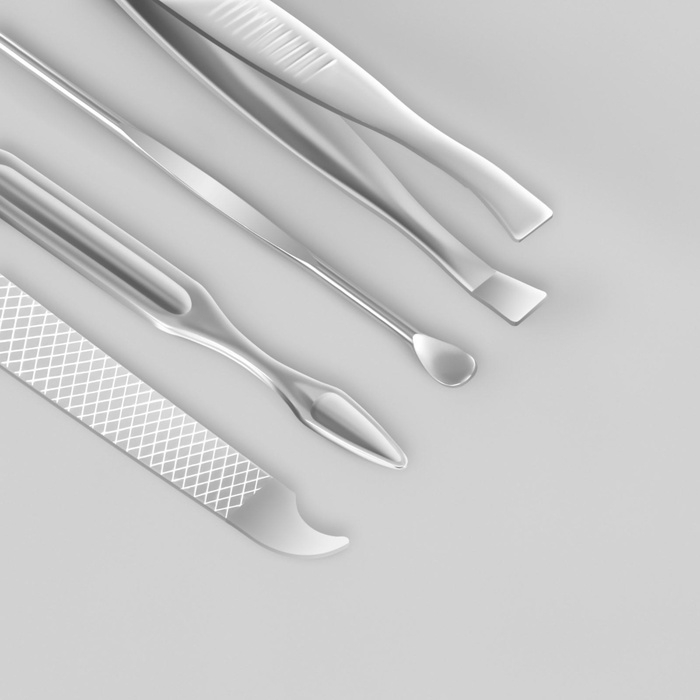 Набор маникюрный «Meow», 7 предметов, цвет белый Набор маникюрный «Meow», 7 предметов, цвет белый