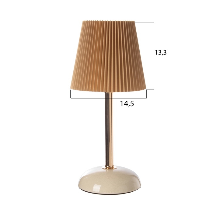 Лампа настольная Лампа настольная "Лира" 1х40Вт Е27 белый/золото/бежевый 15х15х32,5см