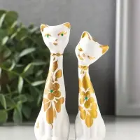 Набор фигурок 2 шт. керамика &laquo;Love - коты&raquo;, 11 см, белый