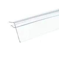 Ценникодержатель для крепления на стеклянные полки, 100&times;4&times;3.9 см, прозрачный